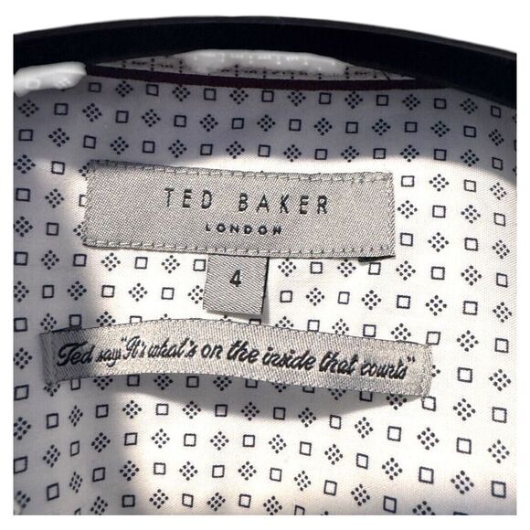 Ted Baker men's size 4 button down shirt with flip cuff - Picture 4 of 5